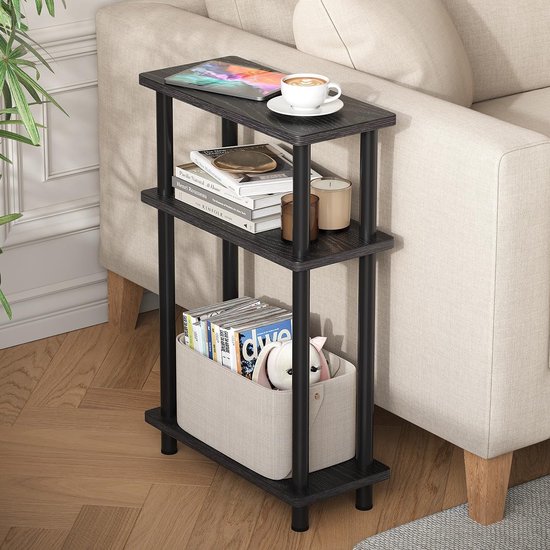 Smalle bijzettafel zwart