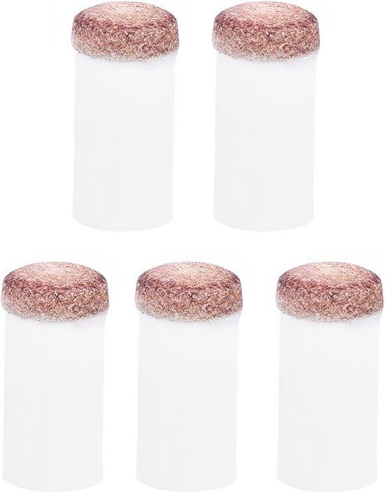 SnelShoppen - 10-delige Billiard Keu Vervangset, Harde Leren Biljart Pool Stick Tips met Opbergdoos, Slijtvast Schroefonderdeel (11mm)