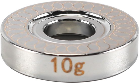 SnelShoppen - 10g Biljart Keu Gewicht Ring RVS Balansring voor Doe-Het-Zelf Aanpassingen Zilveren Biljartaccessoires
