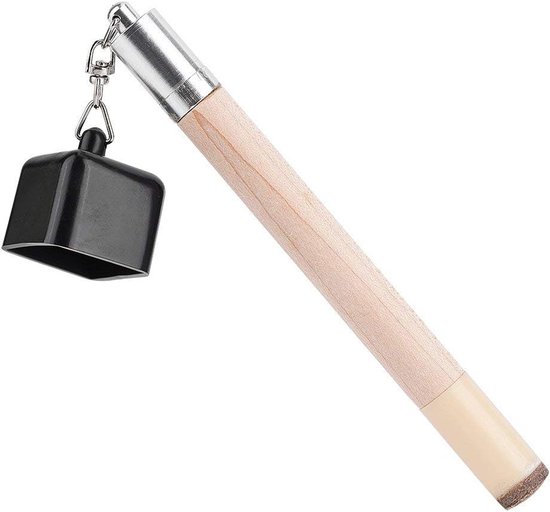 SnelShoppen - 2 in 1 Krijthouder Deksel Biljart Snooker Pool Keu Tip Prikker Gereedschap - Hoogwaardig Plastic en Aluminium - 18 cm - Makkelijk te Dra