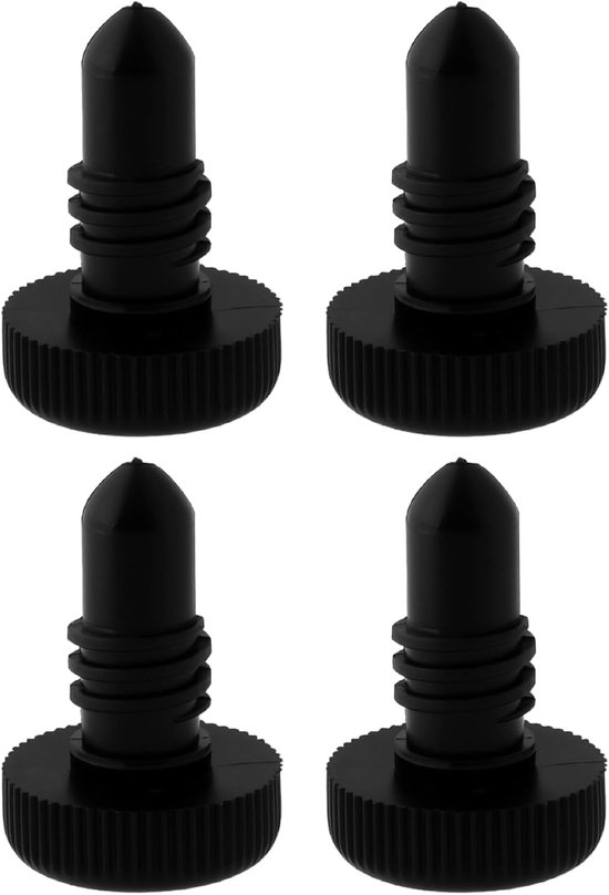 SnelShoppen - 4 Stuks Snooker Keu Beschermers - Plastic Billiard Keu Onderkant Deksel - Compatibel met Diverse Keu Types - Zwart
