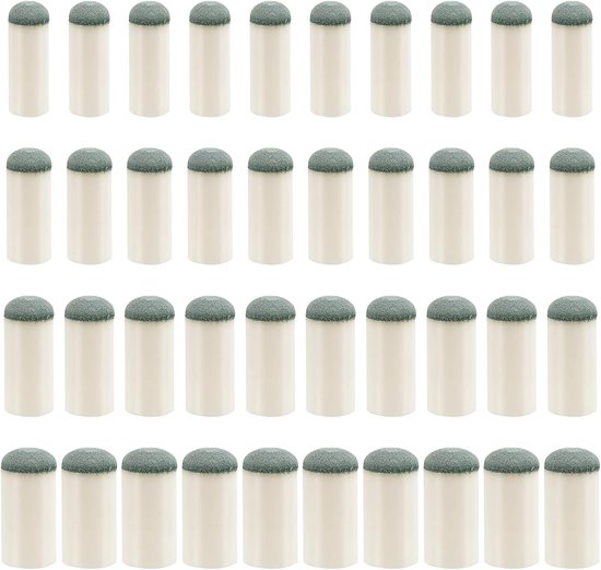SnelShoppen - 40pcs Pool Cue Tips Set, Vervangende Billiard Cue Tips 9mm, 10mm, 12mm, 13mm, Geen Lijm of Gereedschap Nodig - Premium Rubber Billiard S