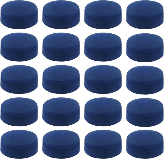 SnelShoppen - 50 Stuks 9mm Blauwe Keu Tips - Vervangtips Leer voor Biljart Keuen en Snooker - Ideaal voor Billiard Spelers