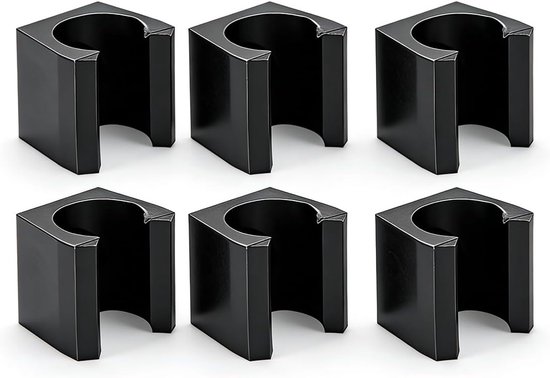 SnelShoppen - 6 Stuks Billiard Club Klem, Wandgemonteerde Cue Houder, Billiard Queue Rack, Enkele Houder van Duurzaam PE Kunststof, Ideaal voor Poolta