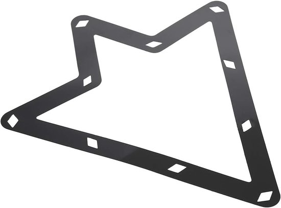 SnelShoppen - Biljartrekhouder voor Pooltafel - 6-delige Set met Perfect Gepositioneerde Ballen - Beschermende Folie voor Pooltafel - Zwart - Ultradun
