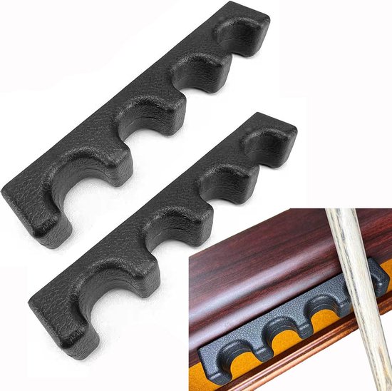 SnelShoppen - Billiard Cue Holder Non-Slip Cue-Rest Stick Holder - Goedkope Accessoires voor Biljart - Robuust Plastic - Compact en Praktisch - Zwart