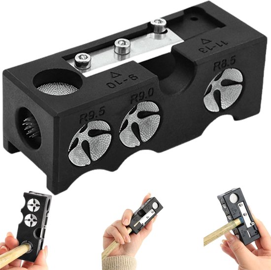 SnelShoppen - Billiard Cue Tip Shaper, 11-in-1 Multifunctionele Pool Cue Repareertool, Stick Accessoires voor Cue Tip Onderhoud en Reparatie, Billiard