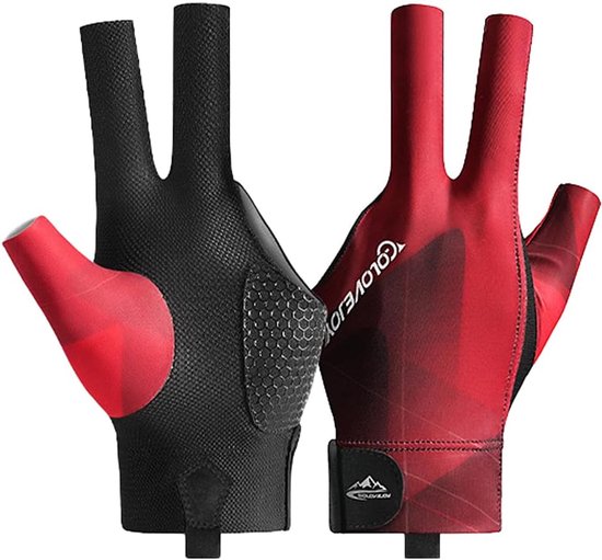 SnelShoppen - Billiard Pool Cue Gloves, Snooker Gloves, Non-Slip, Verstelbare Poolhandschoenen, Geschikt voor Biljart, Snooker en Carom Spellen