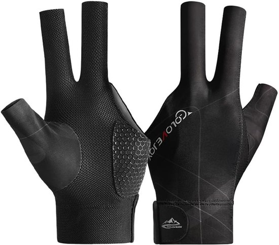 SnelShoppen - Billiard Pool Cue Gloves, Snooker Handschoenen, Antislip Poolhandschoenen, Verstelbare Billiard Handschoenen voor Pool, Snooker en Carom