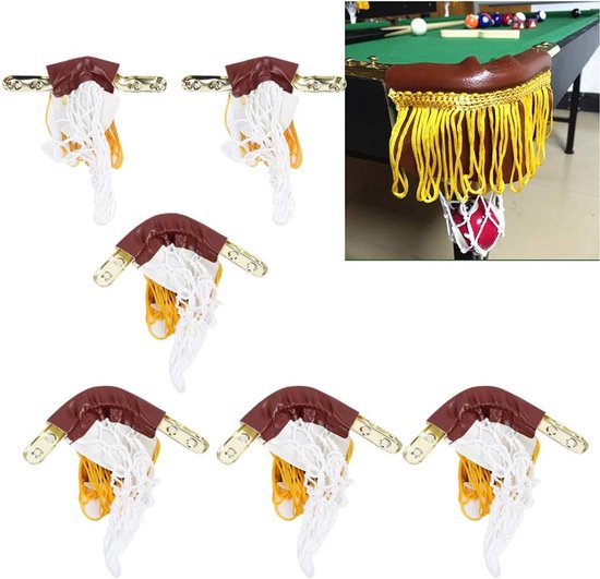 SnelShoppen - Kinderen Biljart Net Ballen Tas, Kunstleer Biljart Pocket Net Vervangings Tas voor Kinderen, Biljart Net Accessoire voor Pooltafel