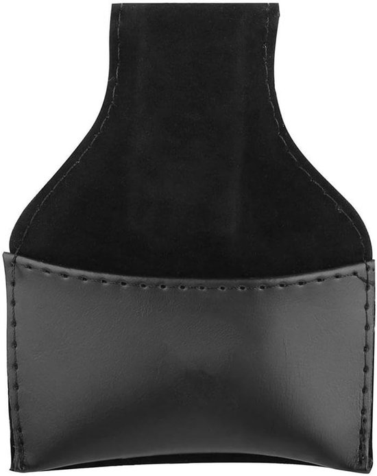 SnelShoppen - Snooker Billiard Cue Chalk Cover - Draagbare PU Lederen Chalk Case Zwart met Haken voor Snelle Toegang en Makkelijk Mee te Nemen voor Bi