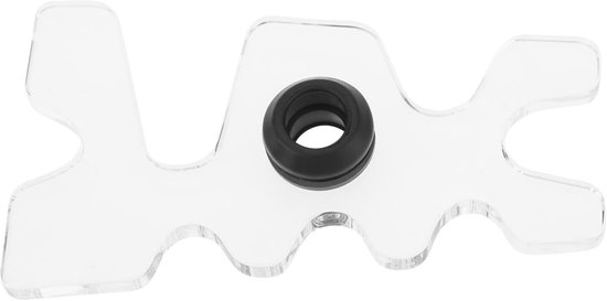 SnelShoppen - Transparante Plastic Biljartsteun met Elkhorn Design, 11.5 x 6.5 x 4.5 cm, Biljart Accessoires, Duurzaam Acryl, 7 Hoeken