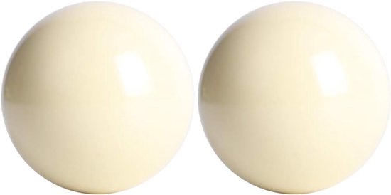 SnelShoppen - Witte Biljartballen, 2 Stuks, Standaard Snooker Pool Tafel Trainingsballen, 5.72CM, Eco-vriendelijk, Perfect voor Biljart en Poolspellen