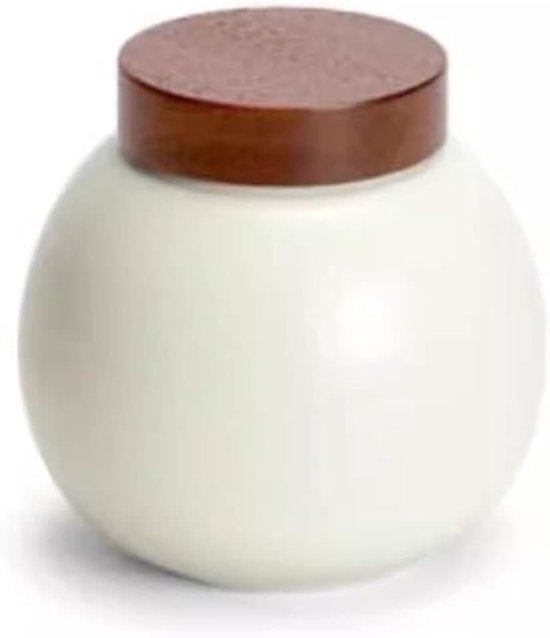Snoeppotten Crèmegeel keramiek theeblikje, thee verzegeld blikje, huishoudelijke Chinese theeopslagblikje for thee, koffie, suiker, noten Koffiedikopslag