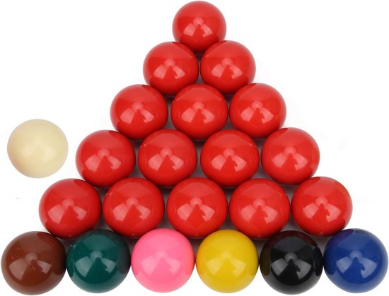 Snooker Ballen Set van 22 Stuks - 52.2mm Billiard Ballen van Hars met Limoenpoeder Pigment voor Snookertafel