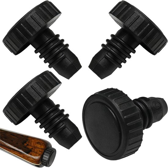 Snooker Cue Butt Protectors 4-pack - rubberen bumpers - schokabsorberend - beschermt cue onderkant - ShopVlot