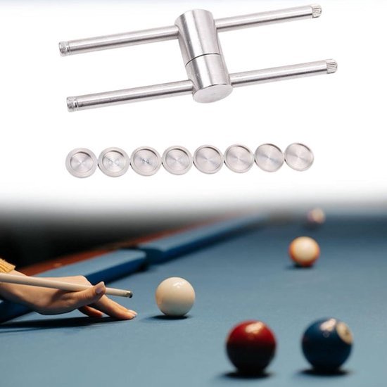 Snooker en Pool Keu Tips Shaper en Trimmer - RVS - Voor 9mm-14mm Tips
