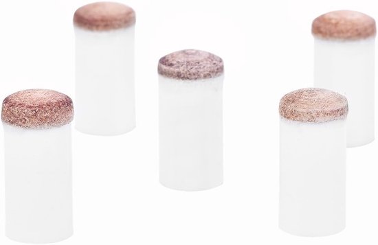 Snooker en Pool Queue Ferrule Tips - 10 Stuks Vervangende Billard Queue Tips van Plastic (11mm)