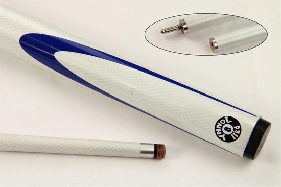 Snooker Keu - Pool Keu Biljart Keu - Biljart Spelen - Grafiet Constructie - 145 cm - Wit