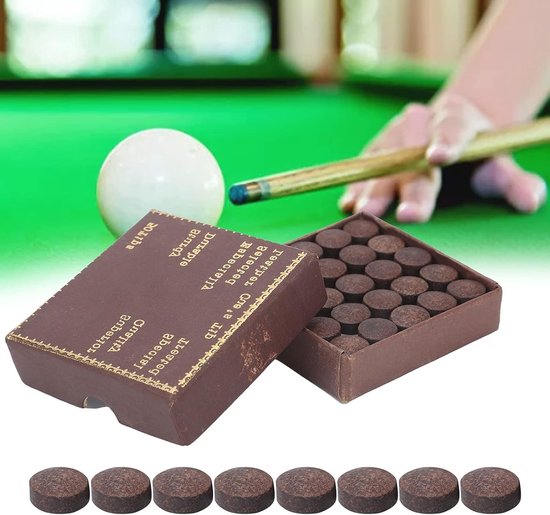 Snooker Keu Punten van Leer, 11mm Maroon Zacht en Hoge Dichtheid, Vervangingsset voor Biljart en Poolspellen