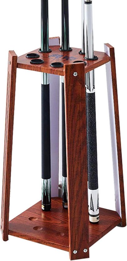 Snooker Keuhouder - Biljart Hout - Keuen Opbergen - Ruimtebesparend Ontwerp - 58.4 cm Hoog - Rood
