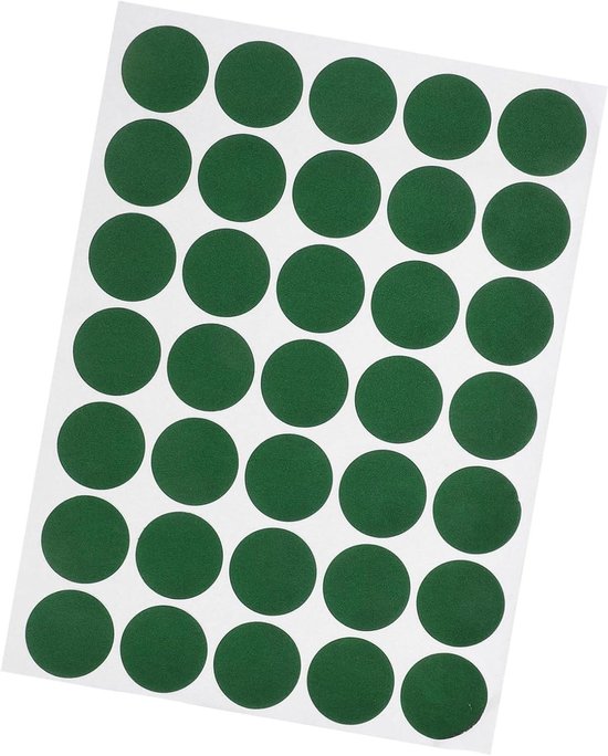 Snooker Plekstickers - Biljart Reparaties - Tafel Onderhoud - Zelfklevend Pluis Materiaal - 35 Stippen Per Vel - Groen