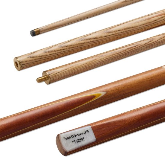 Snooker Pool Keu - Biljart Keu Stick - Biljart Spelen - Messing Schroefverbinding - 57 inch - Bruin Geel