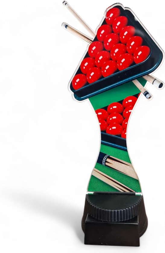 Snooker Trofee - Pokal Prijs - Sportevenementen Uitreiking - Uniek Exclusief Design - 190mm Hoog - Multicolor