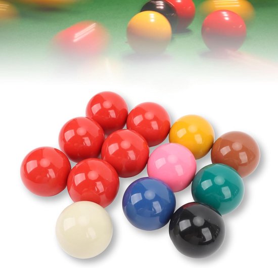 Snookerballenset 13 stuks diameter 52,5 mm biljartballen snooker van kunsthars snookers biljart voor biljarttafel - ShopVlot