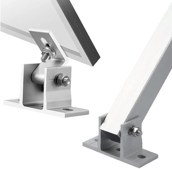 Solar Panel Bevestiging voor Plat Dak - Verstelbare Hoek en Draaibare Steun voor Fotovoltaïsche Systemen