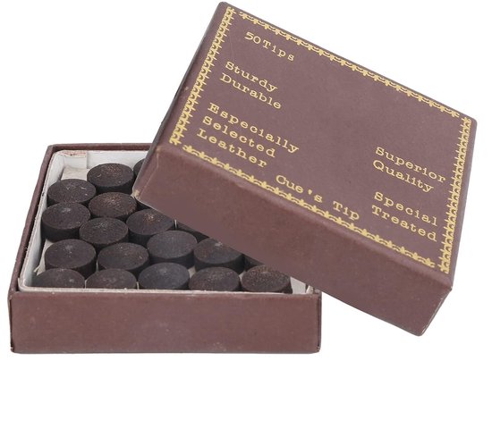 Solidchoice - 50 Stuks Rode Leer Cue Tips voor Biljart