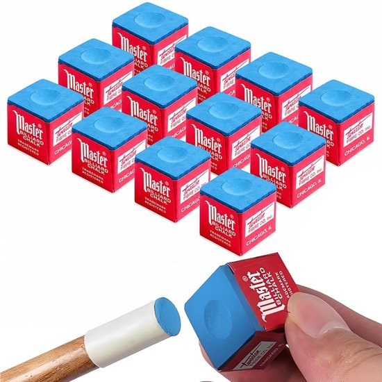 Solidchoice - Set van 12 Billiard Chalk voor Professionele Spelers