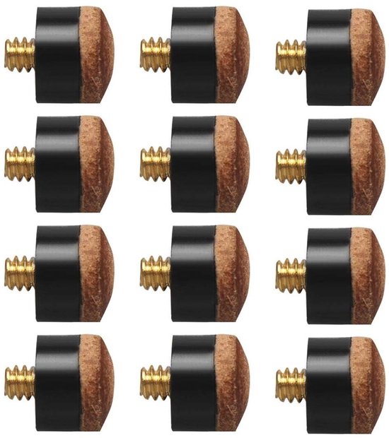 Solidchoice - Set van 12 Hard Billiard Cue Tips voor Cue Sticks