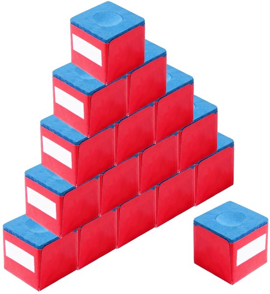 Solidchoice - Set van 16 Blauw Biljartkrijt voor Optimale Grip