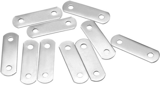 sourcing map 10 stuks reparatieplaat, 48 mm x 15 mm, effen fixatie betere korrelhouder verbinder 34mmx10mm, 10pcs