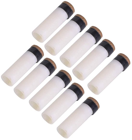 SPHProducts - Biljart Cue Tips - Vervangende Pool Tips - 10 stuks - Kunststof en Leer - Perfect voor Biljartkeu - Diverse Grootte Opties