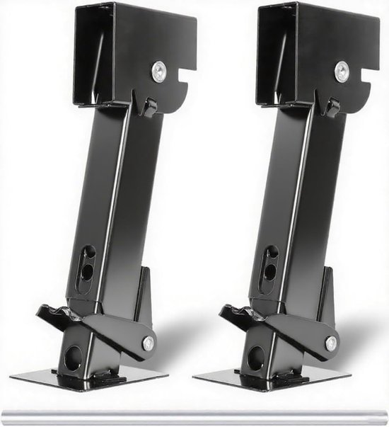 Stabilisator voor aanhangers, 2 stuks camper-stabilisator, ondersteuning van 290 kg, capaciteit 455 kg, verstelbare telescopische hefsteunen voor campers