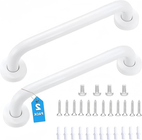 Stainless Steel Douchehandgreep, Antislip Balanssteun voor Ouderen, Kinderen en Gehandicapten, 30cm, Veiligheidsbeugel voor Badkamer en Douche