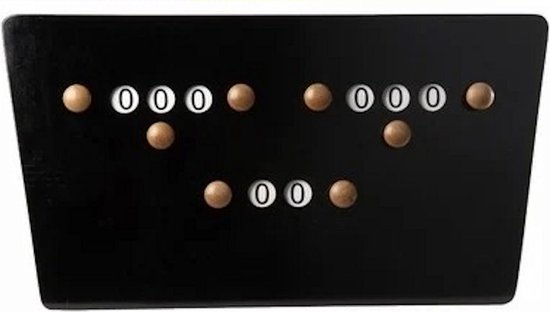 Standaard scorebord 2 spelers vlinder zwart van Buffalo