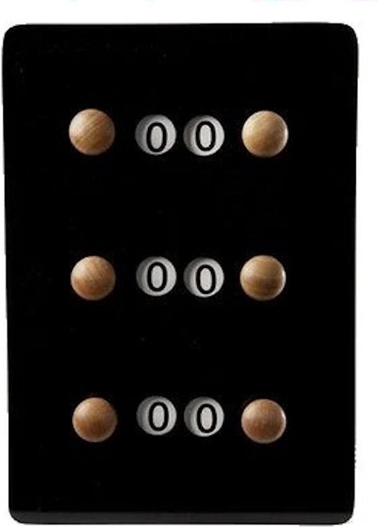 Standaard scorebord 3 spelers klein zwart van BEX