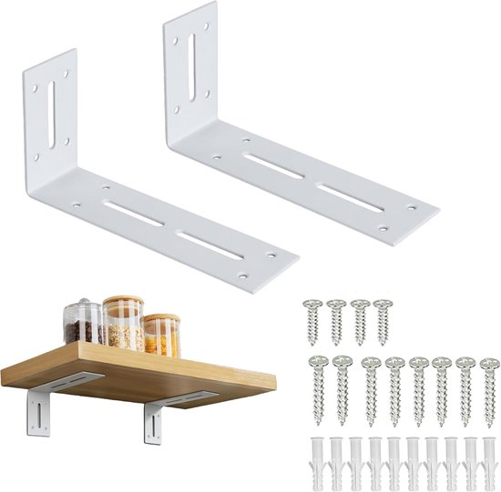 Stevige 90 Graden Hoekbeugel voor Meubels, L-vormige Tafelsteun, Ideaal voor Bevestiging en Ondersteuning (180 × 60 × 4 mm)