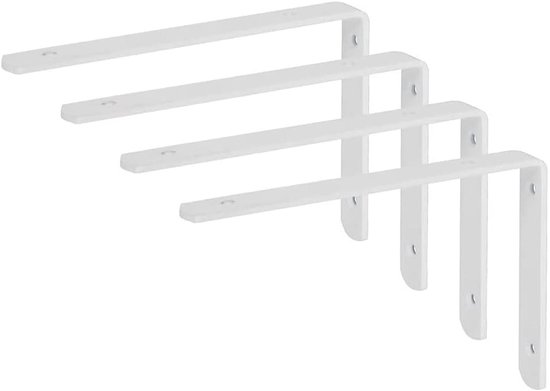 Stevige metalen hoeksteunen voor wandplanken - 4 stuks, 200x140mm, ideaal voor muurbevestiging en decoratie