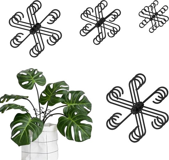 Stevige Plantsteunen voor Bloemen en Groenten - 12 Stuks, 4 Maten, Ideaal voor Rozen, Hortensia's en Tomaten