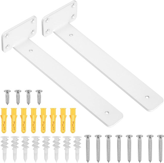 Stevige Wandplank Houder Set van 2 - Onzichtbare Floating Shelf Steunen voor Planken 25cm