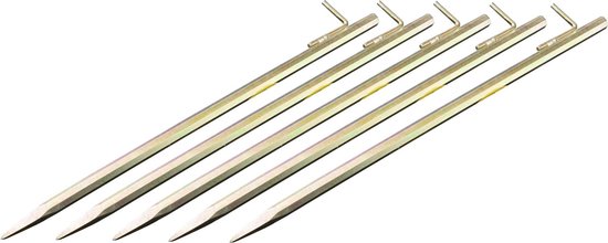 Stormharing Grondpen | 5 Stuks | Ø16 x 500mm / 50mm | Extra zware uitvoering 820g/stuk | Geschikt voor grote tenten Groepstenten Evenement Tenten Voortenten | Alle Grondsoorten van Storm