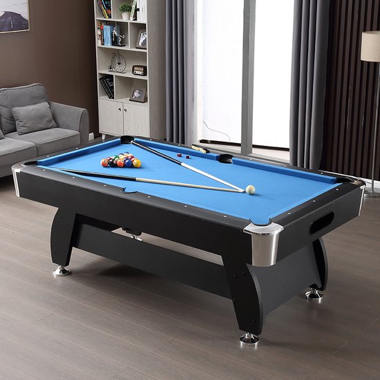 Strength - 7FT Biljarttafel - Pooltafel Blauw-Zwart - Hobby Biljart 7FT - Sterk en Stijlvol van Strength