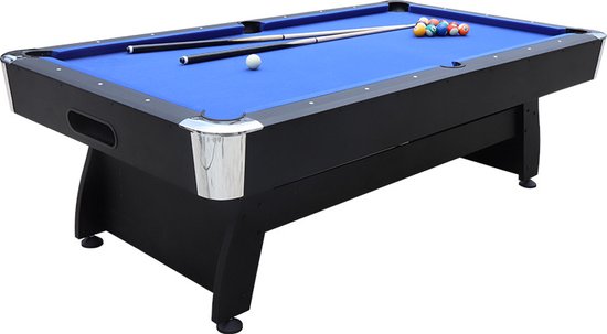 Strength - 8FT Biljarttafel - Pooltafel Blauw-Zwart - Hobby Biljart 8FT - Sterk en Stijlvol van Strength