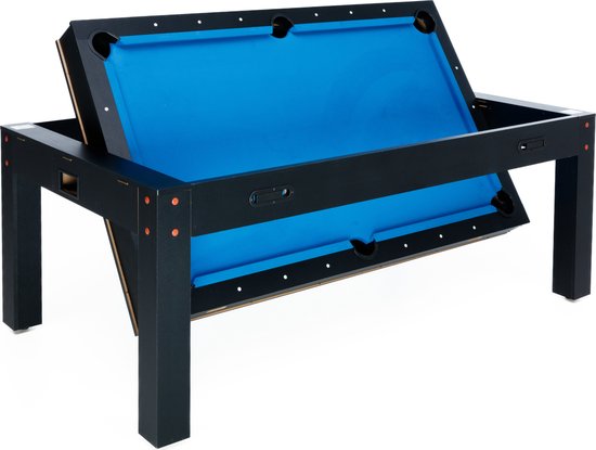 Strength Biljarttafel - Airhockey - Pingpong - Eettafel - 4in1 Tafel - 7ft - Zwart Design van Strength