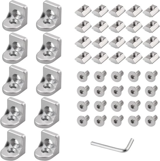 stuurhoek montagebeugel, aluminium profiel 20x20,M5*10 schroef