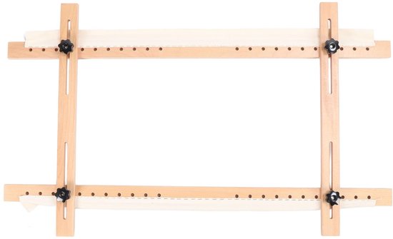 SUNGOOYUE Stabiel, Verstelbaar Houten Borduurraam voor Knutselliefhebbers, Rechthoekig Borduurraam 60 X 100 Cm Om Te Schilderen en Naaien, Materiaal Beukenhout, Inclusief Gevlochten Lint